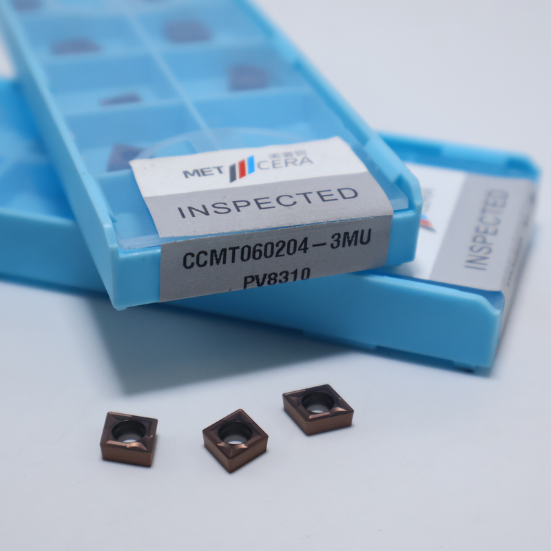 CCMT0602 CCMT09T3 CCMT1204 Inserti per tornitura in metallo duro per acciaio, acciaio inossidabile, inserto rivestito PVD con rompitruciolo 3MU