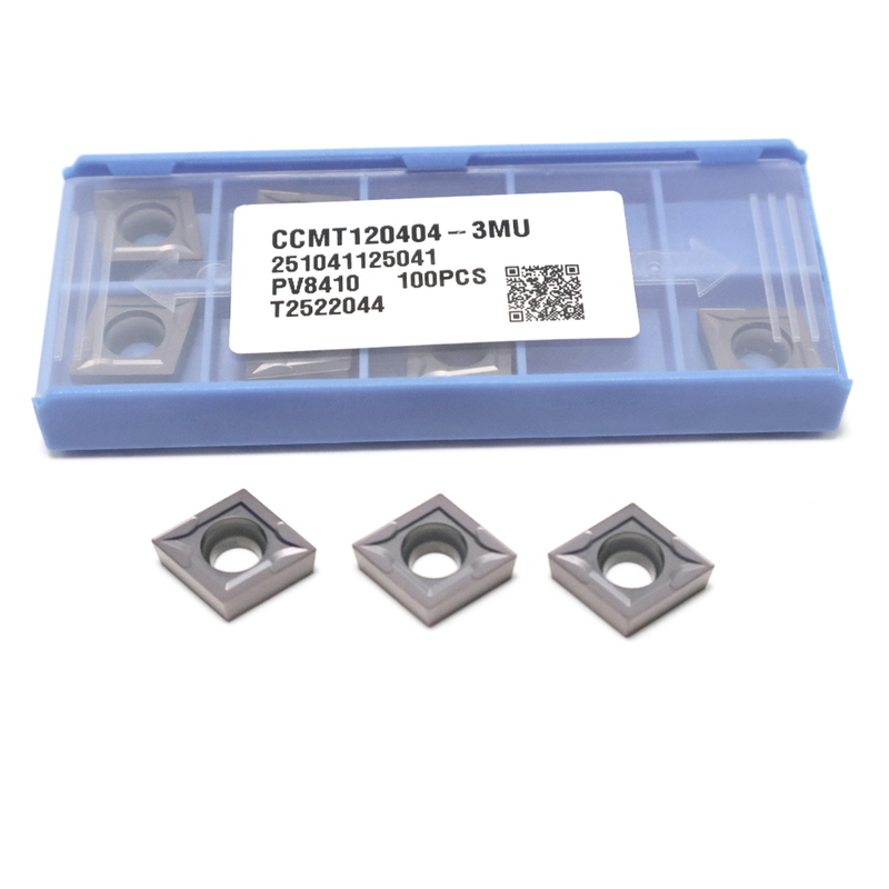 CCMT0602 CCMT09T3 CCMT1204 Inserti per tornitura in metallo duro per acciaio, acciaio inossidabile, inserto rivestito PVD con rompitruciolo 3MU