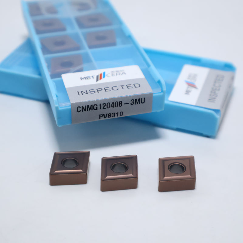 PV8310 Grado CNMG120404 CNMG120408 Inserti per tornitura in metallo duro per acciaio e acciaio inossidabile Inserto negativo con rompitruciolo 3MU