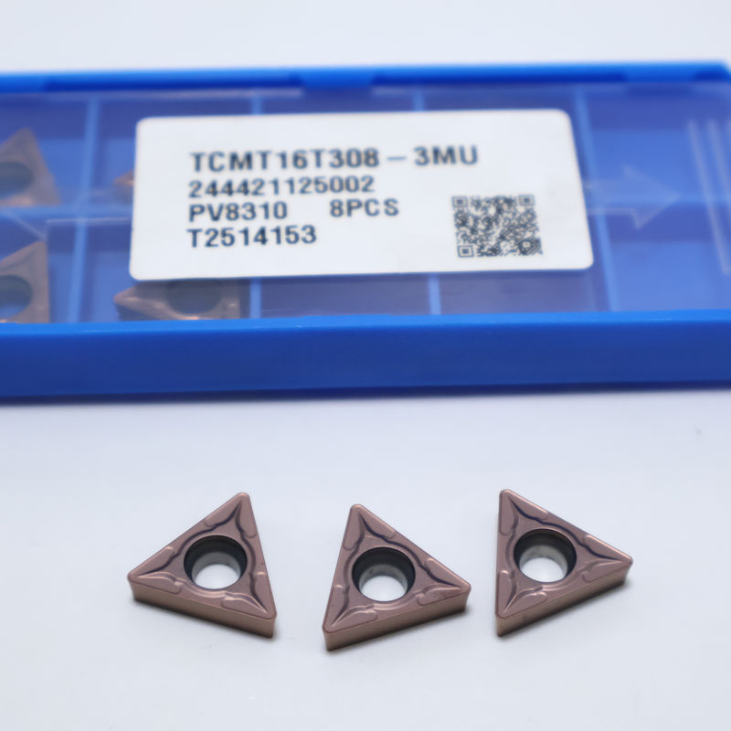 TCMT0902  TCMT1102  TCMT16T3 Inserti per tornitura in metallo duro a triangolo 60° per acciaio e acciaio inossidabile con rompitruciolo 3MU