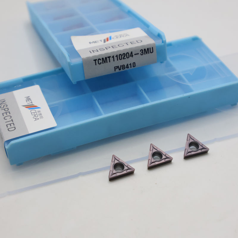 Inserto per tornitura in carburo rivestito TCMT09 TCMT11 TCMT16 Inserto CNC positivo con rompitruciolo 3MU per semifinitura