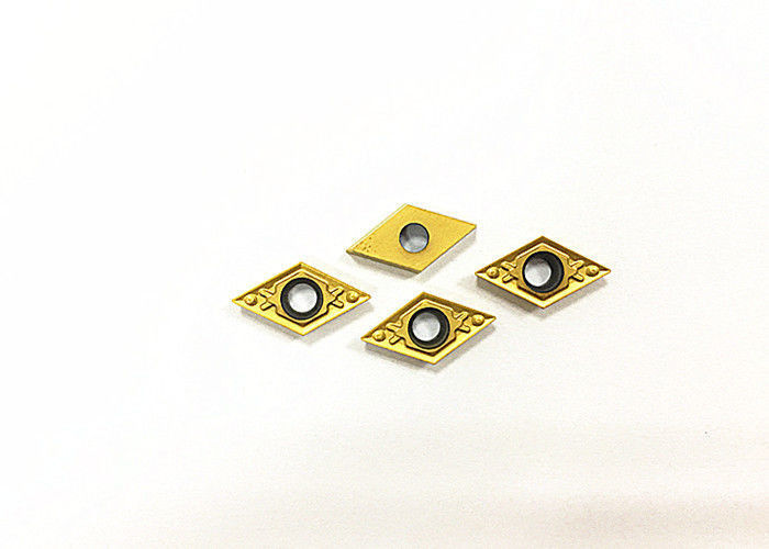 Attrezzi di tornitura a CNC Inserti di tornitura a cermetto colore dorato Resistenza all'ossidazione DCMT07 DCMT11